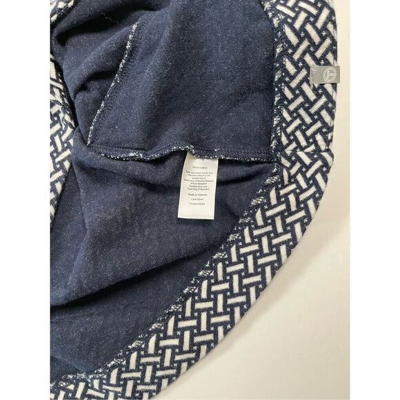 T By Talbots Asymmetrical Cross Stitch Lightweight Sweatshirt Size Large Petite - Picture 9 of 10